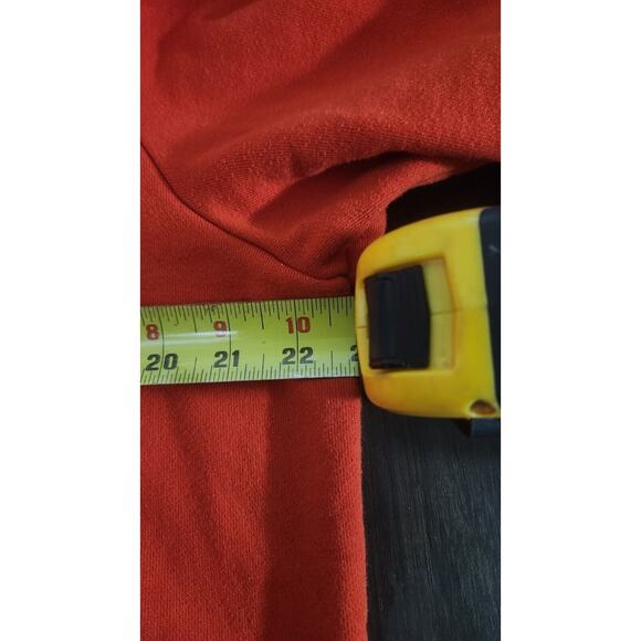 BOB MACKIE Sweatshirt Top Woman's XL Orange Colorful Knit Wearable Art Abstract - Picture 5 of 9